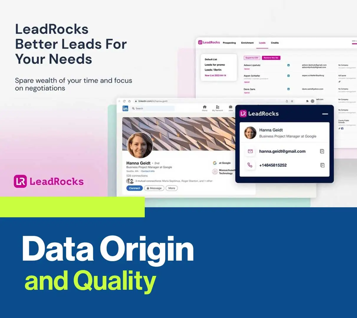 Data Origin and Quality