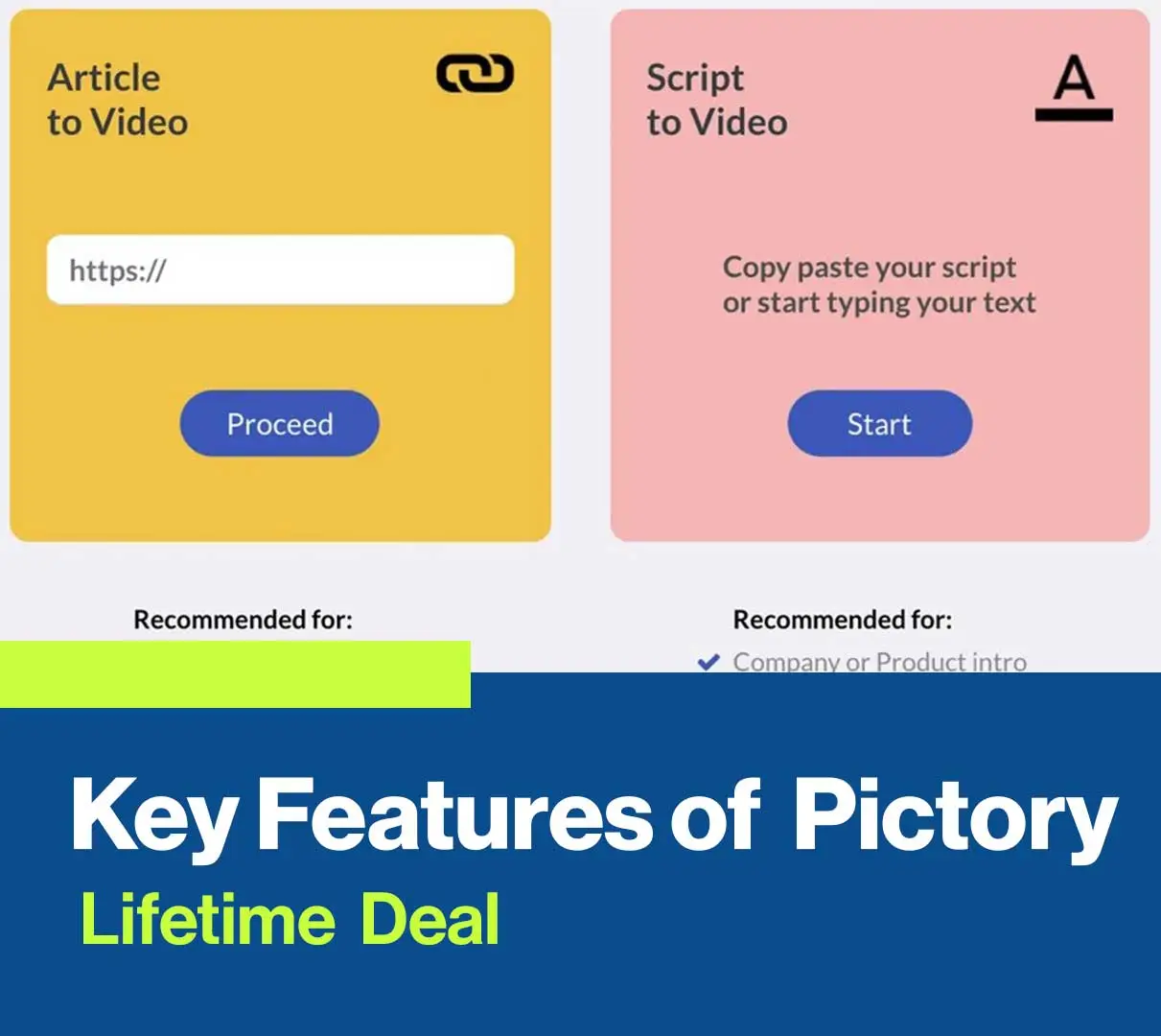 Features of Pictory Lifetime Deal