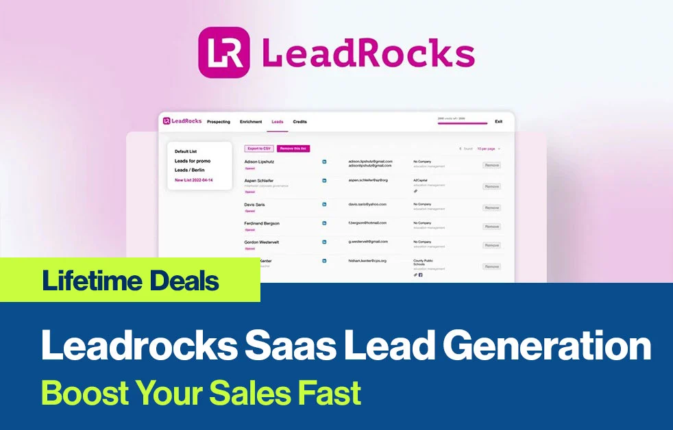 Leadrocks Saas Lead Generation Software